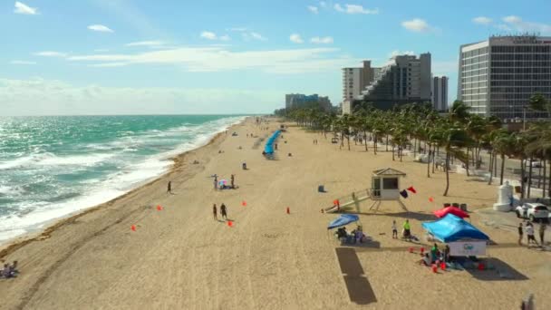 Aerial Beach Materiał Filmowy — Wideo stockowe