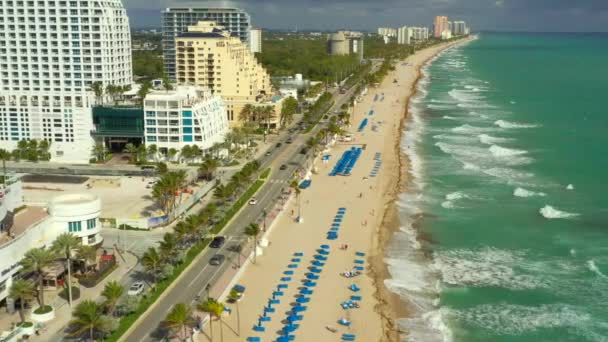Antenne Fort Lauderdale Beach A1A — Stockvideo