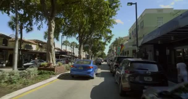 Bisikletçileri Pov Las Olas Fort Lauderdale Başlık Doğuya Giden — Stok video