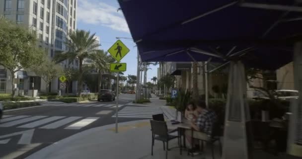 Centro Fort Lauderdale Florida Imágenes Movimiento Gimbal — Vídeo de stock