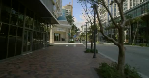 Centru Města Fort Lauderdale Las Olas Boulevard Motion Záběry — Stock video