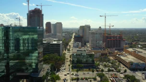 Drone Centro Fort Lauderdale Florida — Vídeo de Stock