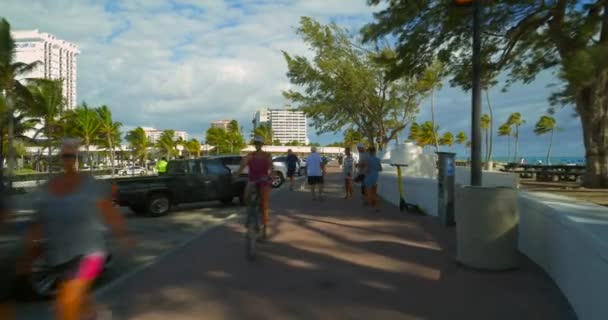 Fort Lauderdale Florida Toeristen Het Strand — Stockvideo