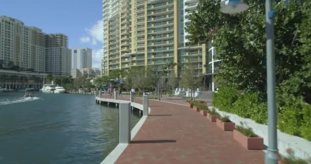 Las Olas Riverwalk Fort Lauderdale Centro Cidade — Vídeo de Stock