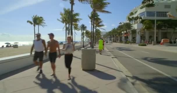 Pronájem Videozáznamů Skútrech Fort Lauderdale Beach — Stock video