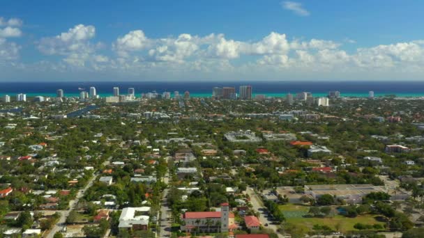Ładny Dzień Fort Lauderdale Antena Drone Wideo — Wideo stockowe