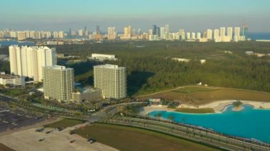 Hava drone pan Sole Mia Miami geliştirme şantiye