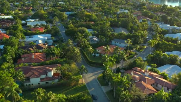 Casas Aéreas Luxo Bal Harbour Miami Beach — Vídeo de Stock