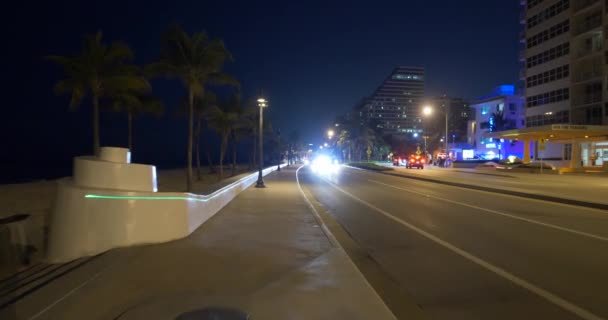 Fort Lauderdale Metragem Chão Noite — Vídeo de Stock
