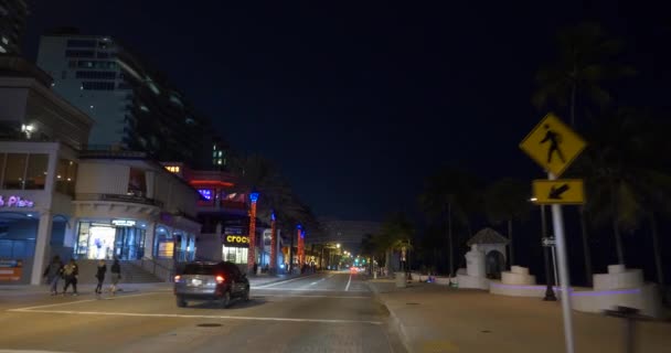 Night Motion Video Beach Place Fort Lauderdale — Stock Video