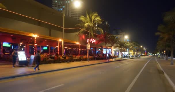 Rock Bar Fort Lauderdale Beach Night — Stock Video