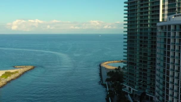 Ritz Carlton Bal Harbour Drone Aereo Cinematografico Rivelare — Video Stock