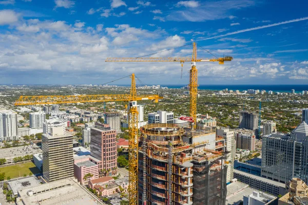 Highrise Konstruktion Fort Lauderdale Florida — Stockfoto