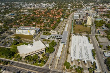 Havadan fotoğraf Brightline İstasyonu Fort Lauderdale Florida