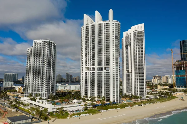 Aerial Trump Towers Strandnära Bostadsrätter — Stockfoto