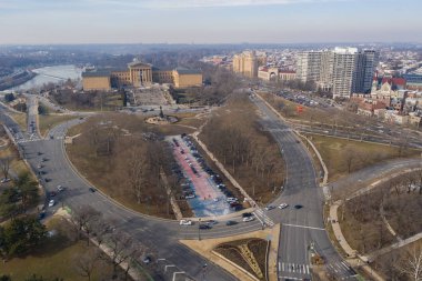 Hava dron fotoğraf Philadelphia Sanat Müzesi
