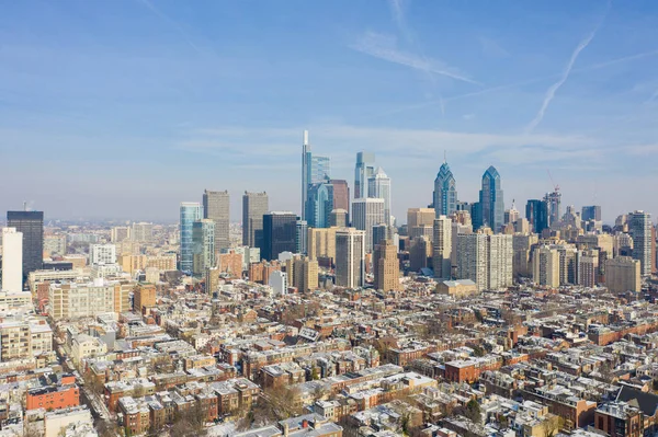Aerial Downtown Philly Usa — Stock Photo, Image