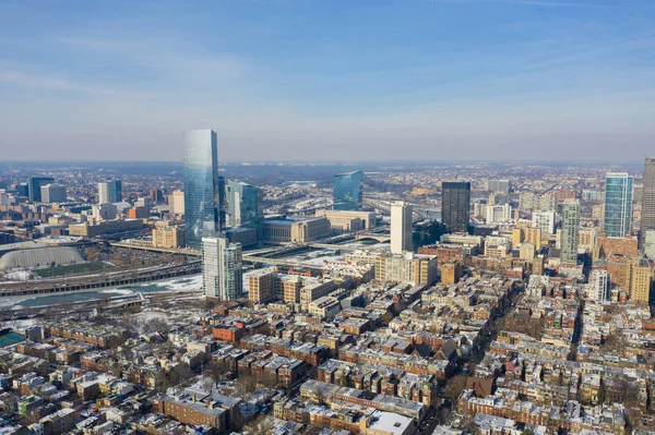 Aerial Photo Downtown Philadelphia Skyscrapers Business District River — Stock Photo, Image