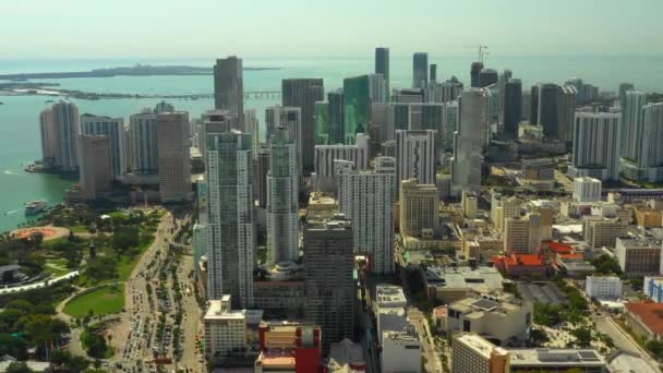 Aerial Miami Tour 2019 Scena Del Centro Città — Video Stock