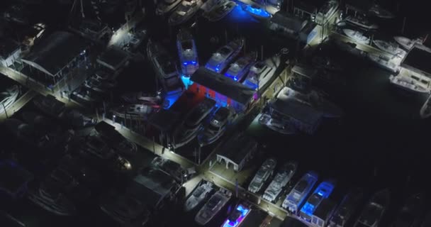 2019年迈阿密游艇展空中无人机画面 — 图库视频影像