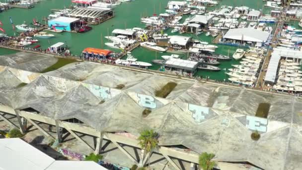 Images Des Drones Aériens Miami Yacht Show 2019 — Video