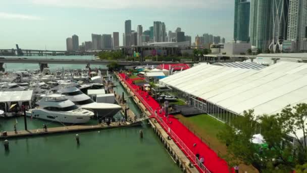 Aerial Miami Drone Video Imágenes Verano — Vídeo de stock