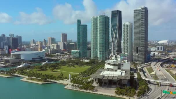 Miami Gratte Ciel Vidéo Aérienne — Video