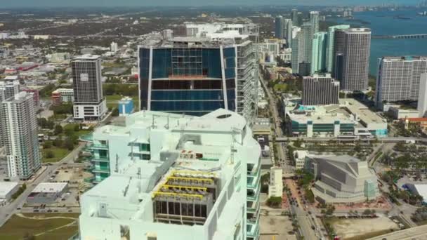 Aeronáutica Miami Drone Vídeo Imagens Verão — Vídeo de Stock