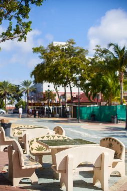 Calle Ocho küçük Havana Miami FL Park banklar