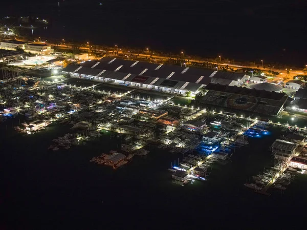 Night Miami Boat Show 2019 Key Biscayne — Stock Photo, Image