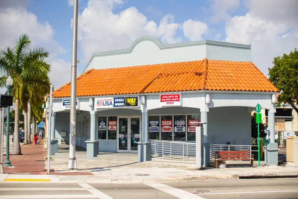 Miami Usa Febrero 2019 Check Cashing Store Miami Little Havana — Foto de Stock