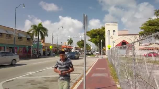 Passeio Rua Miami Little Havana 60P — Vídeo de Stock