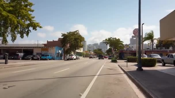 Miami Ziel Straße — Stockvideo