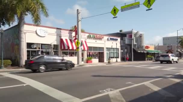 Miami 8Th Street Toeristische Bestemming — Stockvideo