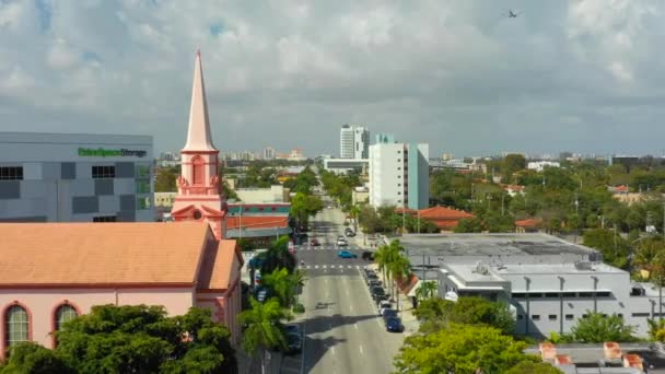 Calle Aérea Ocho Miami Famoso Distrito Cuba — Vídeos de Stock