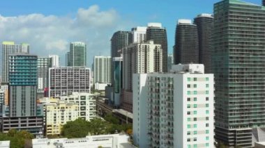 Havadan highrise mimarisi Miami Brickell ortaya
