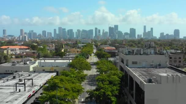 Aerials Miami Straat Little Havana Drone Tour — Stockvideo