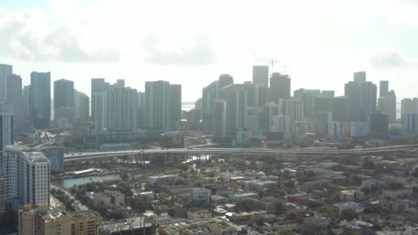 Дневные Антенны Центре Майами — стоковое видео