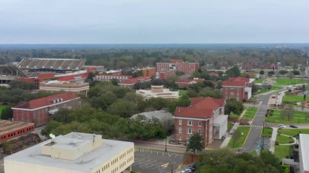 Lotnicze Wideo Ujawniają University Southern Mississippi — Wideo stockowe