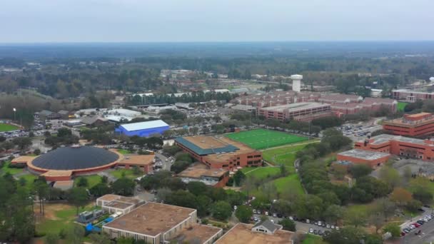 Drone Vídeo Southern Mississippi University Eua — Vídeo de Stock