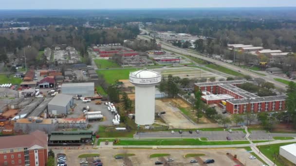 Hattiesburg Mississippi Water Tower University — Wideo stockowe
