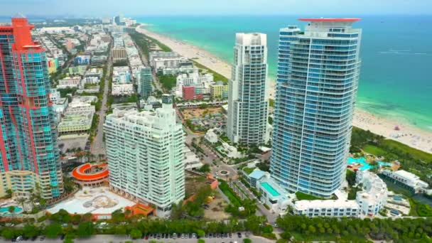 Miami Apartamentos Condomínio Viagem Verão — Vídeo de Stock