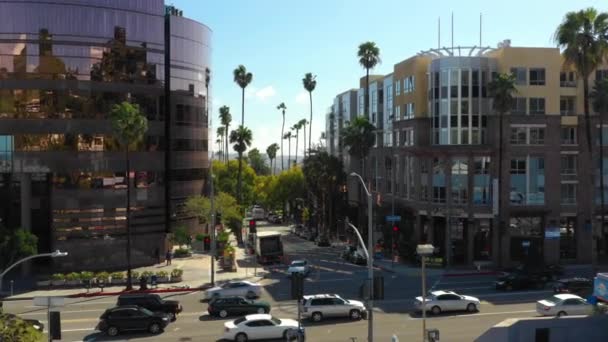 Légi Drone Videó Sunset Boulevard Los Angeles — Stock videók