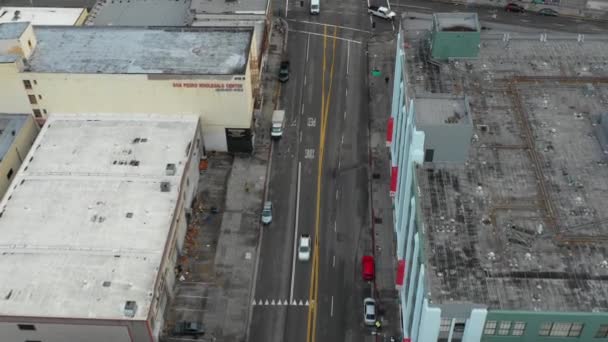 Luchtfoto Materiaal Sangerous Gebied Skid Row — Stockvideo