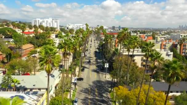 Aerial Tour Hollywood Boulevard — Stock Video