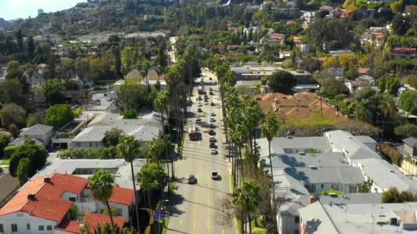 Авиационное Видео Hollywood Blvd — стоковое видео