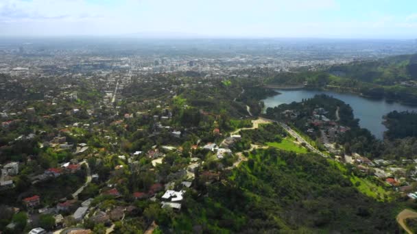 Vzdušné Video Luxusní Domy Hollywoodu Kalifornie — Stock video
