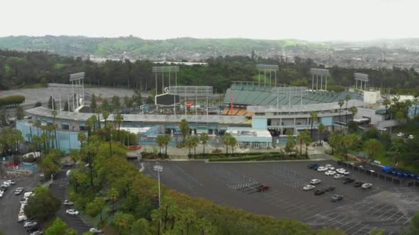 Drone Aéreo Cinematográfico Tiro Dodgers Stadium — Vídeo de Stock