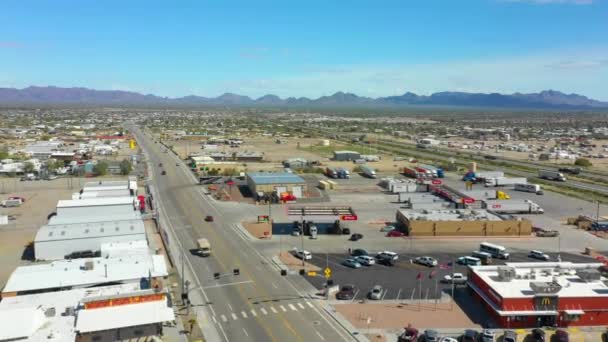 Town Quartzsite Arizona Shot Drone — Stock Video