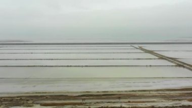 Hava görüntüleri büyük Tuz Gölü Utah kış